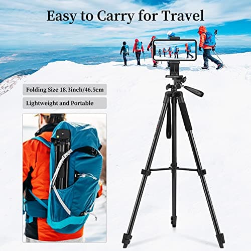 JOILCAN Phone Tripod, 63'' Tripod for iPhone with Wireless Remote Shutter — view 6