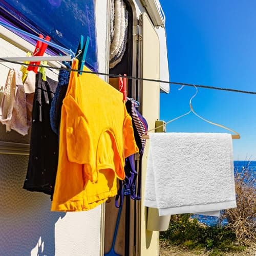 Portable Windproof Travel Clothesline Rope 3.2m Polyester Anti Skid — view 4
