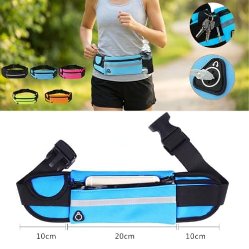 Anti-Theft Invisible Waist Bag, Travel RFID Fanny Pack for Women Anti Theft, Athleisure Travel Belt Bag with Water Bottle Strap, Multifunctional Wallet Bum Bags for Men (Black) — view 6
