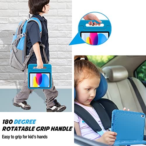 ProCase Kids Case for iPad A16 11th 11” / iPad 10th 10.9” -Blue — view 4