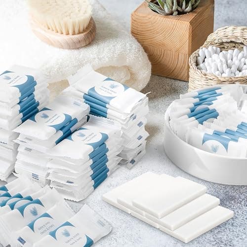 300 Pcs 0.35oz Mini Bar Soap Bulk Individually Wrapped Hand Hotel Soap Bars Travel Size Toiletries for Hospitality Guest Bathroom Vacation Rentals — view 6
