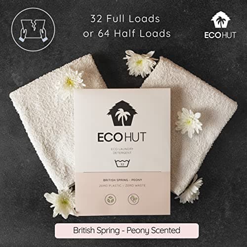 EcoHut Non-Bio Laundry Detergent Sheets - 32-64 Loads, Travel & Eco-Friendly Laundry Strips, 1.0 Count — view 2
