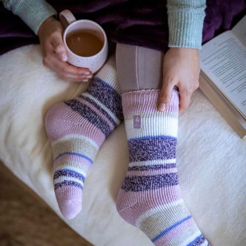 HEAT HOLDERS – Womens Thermal Socks, Thick Fluffy Winter Socks Size 4-7 | Warm Socks for Indoor & Outdoor Wear (UK, Numeric, 4, 7, Regular, Regular, Navy/Dark Teal) — view 4