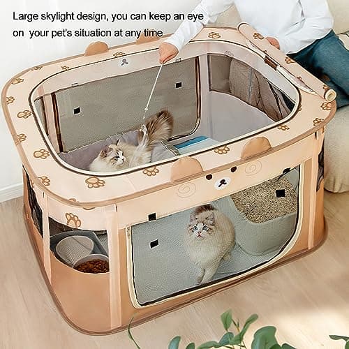 Foldable Pet Playpen Portable Kennel Cage for Puppy Dog Kitten Cat — view 6