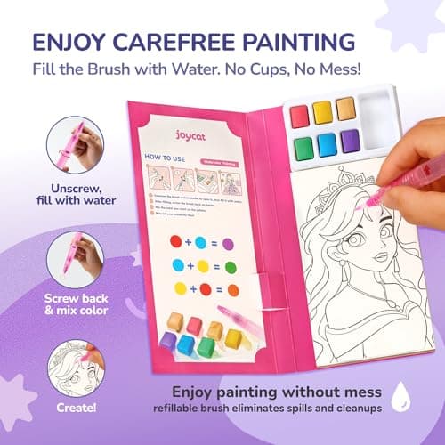 JoyCat 2 Pack Pocket Paint with Water Coloring Books for Kids — view 4