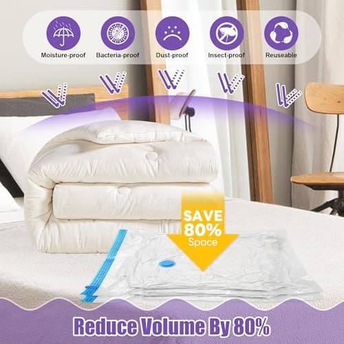 Vacuum Storage Bags- 12Pack 4XL/4L/4M Vacuum Bags for Travel — view 3