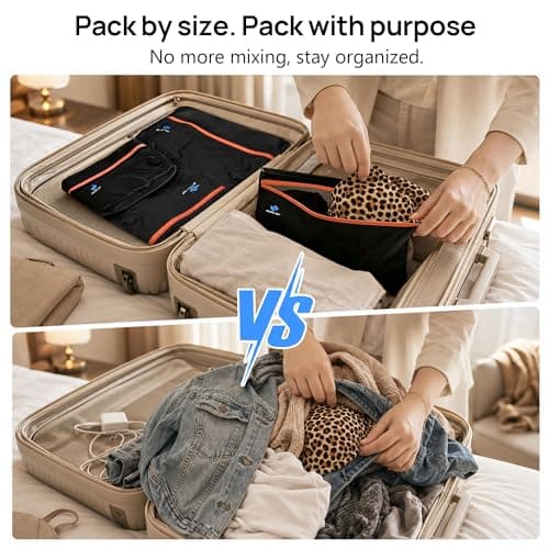 Zurligi Travel Vacuum Bags Kit with Pump, 3-Pack for Clothing & Underwear — view 3
