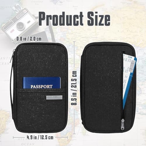 Passport Holder Travel Wallet, RFID Family Travel Document Organiser — view 4