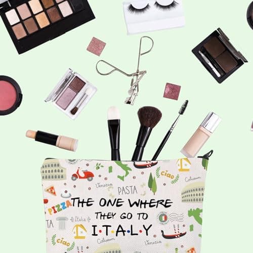 Italy Trip Makeup Bag I Love Italy Gift Italy Honeymoon Gift Italy Travel Bag Gift Italy Souvenir Gift Welcome Bag Housewarming Gift (Italy UK) — view 3