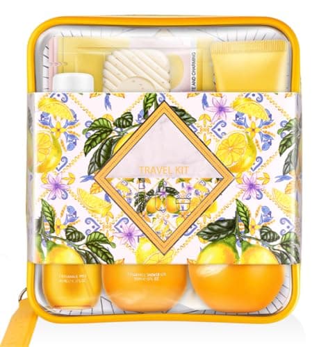Hydrated & Fragrance Travel Size Gift Set for Women, Pamper Gift Set with Hand Cream, Lip Balm, Shower Gel, Body Cream, Perfume, Hair Scrunchie, Eye Masks, Body Care/ Bath Spa Gift Sets