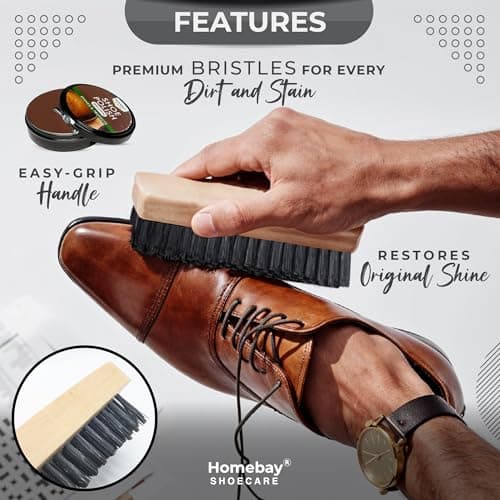 6pc Black & Brown Shoe Polish Kit For Leather Shoes With Carry Pouch — view 4