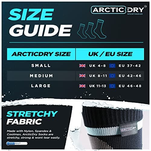 ArcticDry Xtreme 100% Waterproof Socks — Unisex Thermal Socks for Men, Women & Kids — Cold Weather Winter Outdoor Socks — Small (UK 4-8/EU 37-42) — view 5