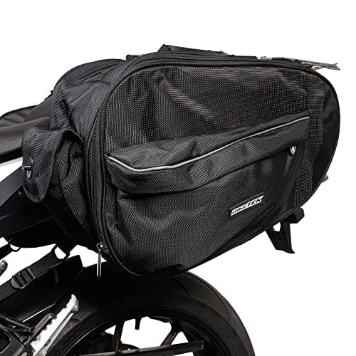 Motorcycle Motorbike Pannier Bags Throw Over Saddle Bags Soft Luggage Touring Panniers BikeTek Urbano — view 3