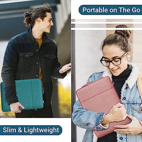 ZYB 16 Inch Laptop Sleeve Case,Shockproof Waterproof Notebook Case 16 Inch for 2021-2026 MacBook Pro 16 M5 M4 M3 M2 M1,16" Laptop Lenovo ThinkBook/IdeaPad HP Dell ASUS Acer Chromebook etc-Pink — view 6