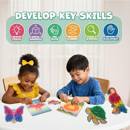Poke in Art - Animal Kingdom, 900pc Sensory Craft Kits for Kids, Mess Free Arts and Crafts for Kids Activity Packs, Travel Activities for Kids, Boys & Girls Birthday Presents for Ages 4, 5, 6, 7, 8, 9 — view 6