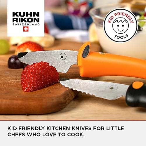 Kuhn Rikon Children's Knife Set, Dog, Black & Orange, Stainless Steel, 2 Pc — view 2