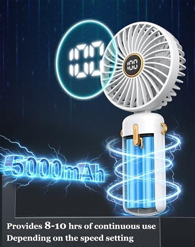 Handheld Fan Portable Hand Held - Rechargeable Mini Battery Powered Travel — view 2