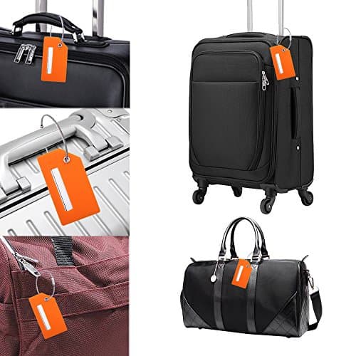 Silicone Luggage Tag with Name ID Card to Quickly Spot Suitcase(Orange 5) — view 6