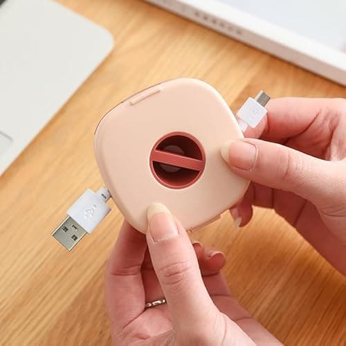 DOITOOL Rotating Data Cable Storage Box 6-Pack Portable Charging Cable Organizers for Phone and Headphone Cord Management Compact Travel and Desktop Wire Storage — view 2