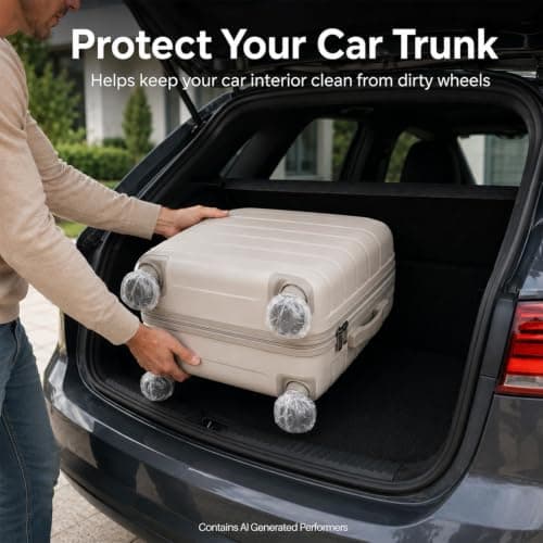 RAINFLOW Luggage Wheel Covers - 200 Pack Suitcase Wheel Covers — view 4