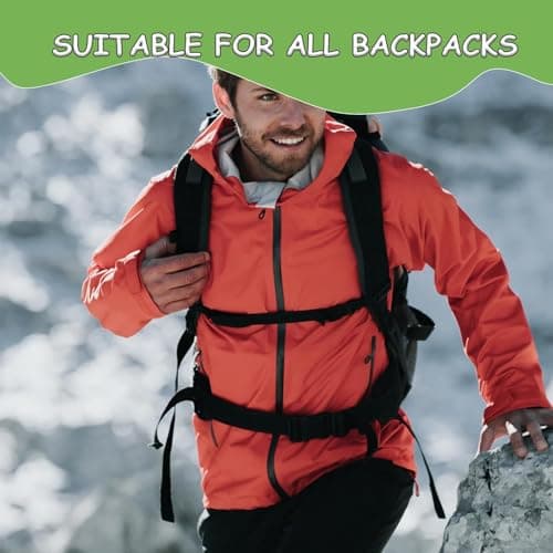 2 Pcs Backpack Chest Straps, Backpack Adjustable Chest Strap for School Bags Sternum Straps For Backpacks Straps, Non-Slip Quick Release Backpack Sternum Strap for Outside Travel (Black, Gray) — view 5