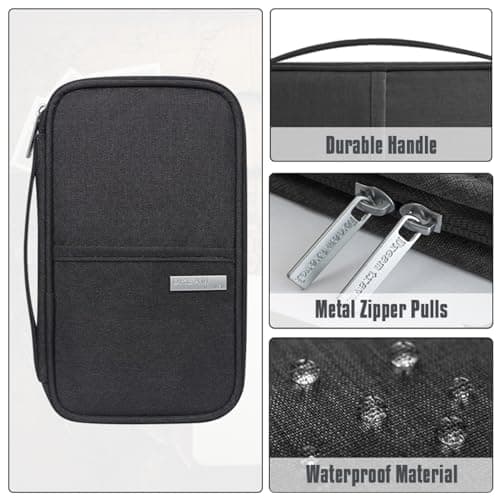 Passport Holder Travel Wallet, RFID Family Travel Document Organiser — view 3