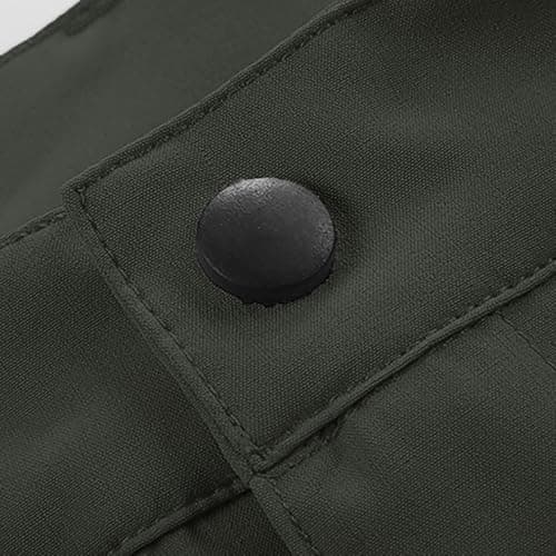 Men Women Lightweight Quick Dry Hiking Pants with 4-Way Stretch for Outdoor Activities, Breathable Thin Travel Pants for Couples, UPF 50+ Sun Protection, Elastic Waist with Zipper Pockets (Green, XL) — view 3