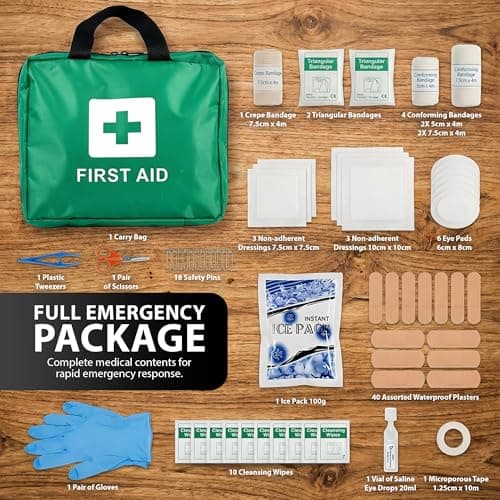 ZENO First Aid Kit 90 Piece | First Aid Kit Home | Home & Office Emergency First Aid Kit | Includes Eyewash | 2X Ice Packs and Emergency Blanket for Office, Car, Caravan, Workplace, Travel — view 3