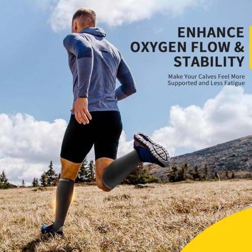 CAMBIVO 2 Pairs Compression Socks, 20-30 mmHg Flight Socks — view 6