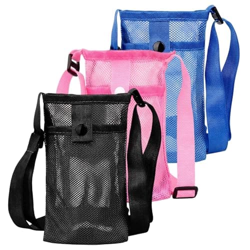 3-Piece Water Bottle Holder with Strap, Water Bottle Holder, Adjustable Shoulder Carrier for Outdoor Adventures, Hands-Free Hydration Solution, Ideal for Hiking and Fitness Activities