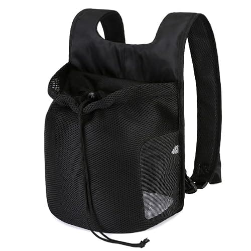 Puppy Cat Carrier Backpack Portable Pet Travel Bag for Cats and Small Dogs Breathable Mesh Pet Carrier Backpack for Hiking Traveling Shopping Outside Activities — view 2