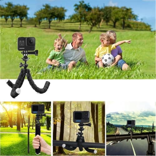 YEHOLDING 13 in 1 Accessories for Gopro,Action Camera Accessory Kit Compatible with GoPro Hero 13 12 11 10 9 8 Max 7 6 5 Black SJ4000 and Other Camera — view 6
