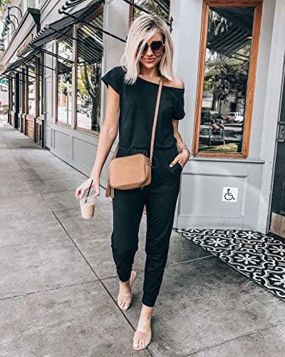 PRETTYGARDEN Jumpsuits for Women Summer Off Shoulder Romper — view 3