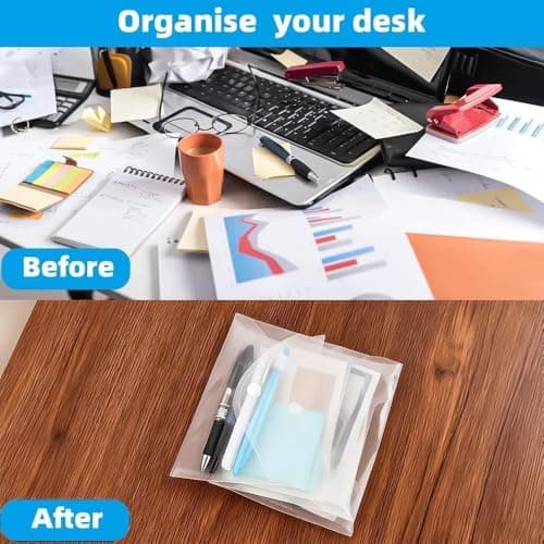 30 Pcs Plastic Wallets A6 Envelopes Files Clear Small Document Folders — view 4