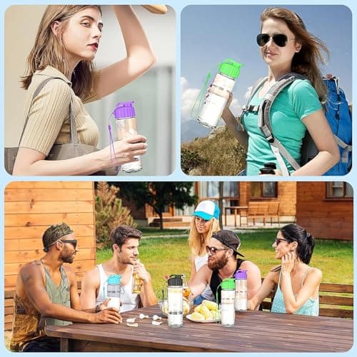TESIN 20 Pack 500ml Plastic Water Bottles, Reusable Sports Drink Bottles — view 6