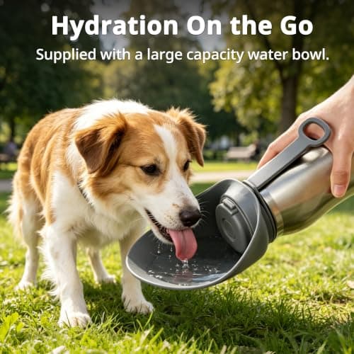 Dog Water Bottle for Walking, 750 ml, Leakproof, Lightweight, Outdoor Ready — view 2