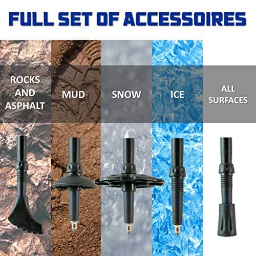 ALTAITREK PRO Telescopic carbon fiber trekking poles with quick locking system, ultralight for hiking, mountain, camping. Natural cork handle. Sticks. Baton. Pair — view 5