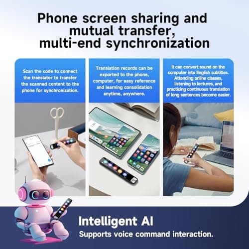 Scan Reader Pen, 134 Languages Scan Translator Pen for Dyslexia, Smart Digital Reading Pen Device Online/Offline for Elderly, Kids, Students, Supports Voice, Scan, Photo Translation, Text to Speech — view 6