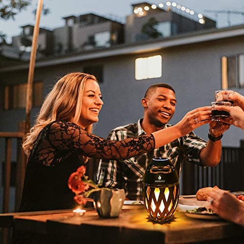 ANERIMST Birthday Gifts for men, Outdoor Bluetooth Speaker with Flame Effect, IP65 Waterproof Wireless, Loud Stereo Sound, for Dad, Best Garden Gadgets for Camping Grilling — view 3