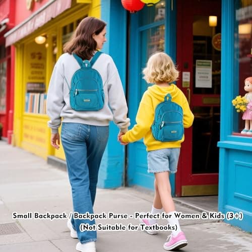 AOTIAN Mini Backpack for Women, Lightweight Sturdy Nylon Small Daypack — view 6