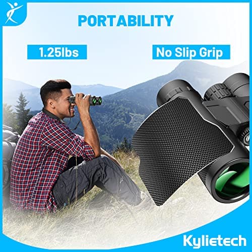 Kylietech 12x42 Binoculars with Tripod, Phone Adapter for Photography — view 4