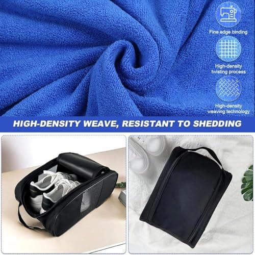 Golf Shoe Bags for Men Women, Waterproof Football Boot Bag with Shoe Towel — view 6