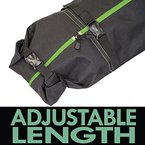 Athletico Two-Piece Ski and Boot Bag Combo | Store & Transport Skis Up to 200 CM and Boots Up To Size 13 | Includes 1 Ski Bag & 1 Ski Boot Bag (Black with Green Trim) — view 3