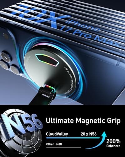 CloudValley for MagSafe Car Mount Charger, 15W Wireless Rapid Charging & 360° Rotating Vacuum Suction Cup, Magnetic Phone Holder with RGB Light for iPhone 17/16/15/14/13/12/Dash/Windshield/Screen — view 5
