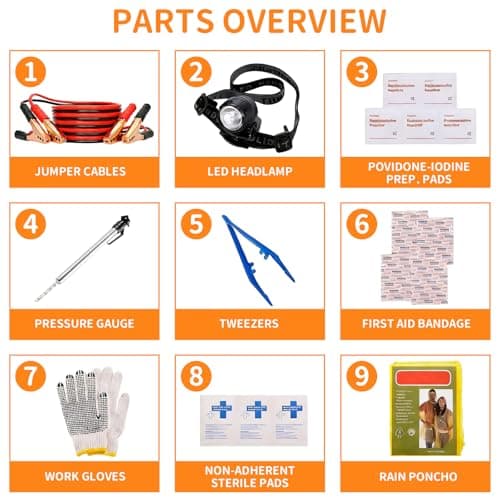 Car Emergency Breakdown Safety Kit, Vehicle Europe Travel Driving Kit — view 2