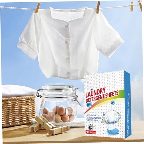 Washing Sheets Detergent, 90 Sheets Deep Stain Removal Laundry Detergent, Portable Laundry Soap Sheet for Home Travel — view 3