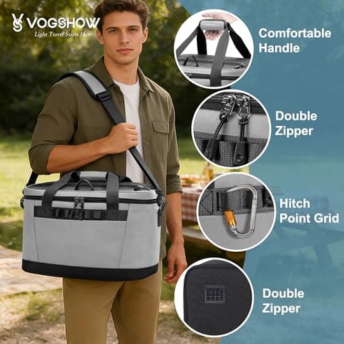 30L Collapsible Cool Bag Leakproof Soft Cooler with Shoulder Strap — view 5