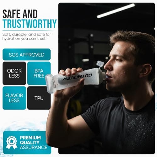 OUTMOVER Soft Flask 500ml Collapsible Water Bottle — view 2