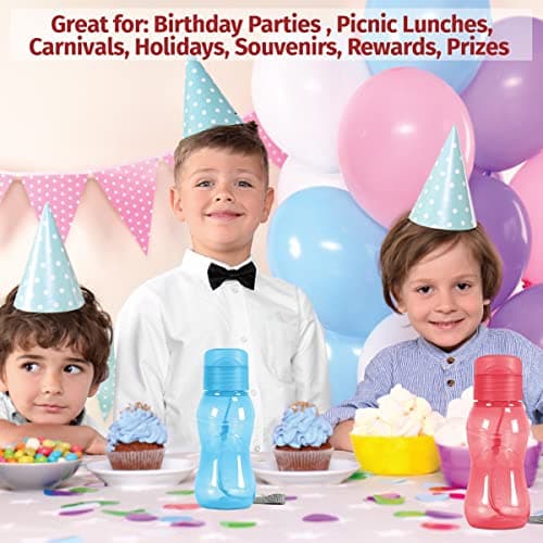 MILTON 4 pack 6 oz Kids Water Bottle for School Leak Free Flip Lid- Portable Small Sports Water Bottle for Adults Carry Strap Party Favors for Kids Treats Prizes Gifts Goodie Bag Stuffers Bulk Pack — view 4