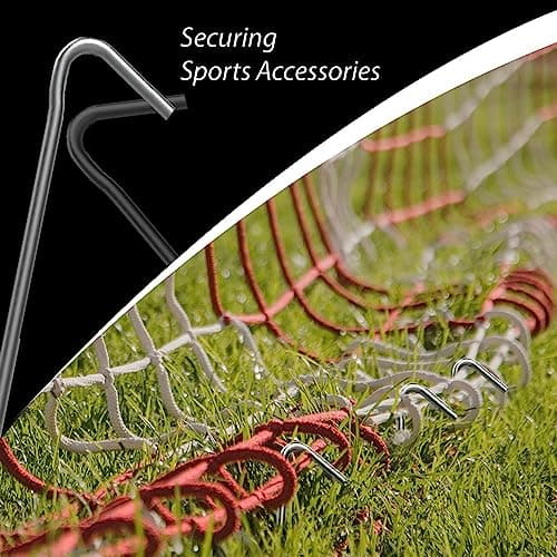 ANSIO® Tent Pegs Pack of 20 Galvanised Metal Pegs 4mm x 9inch Ground Stakes — view 5